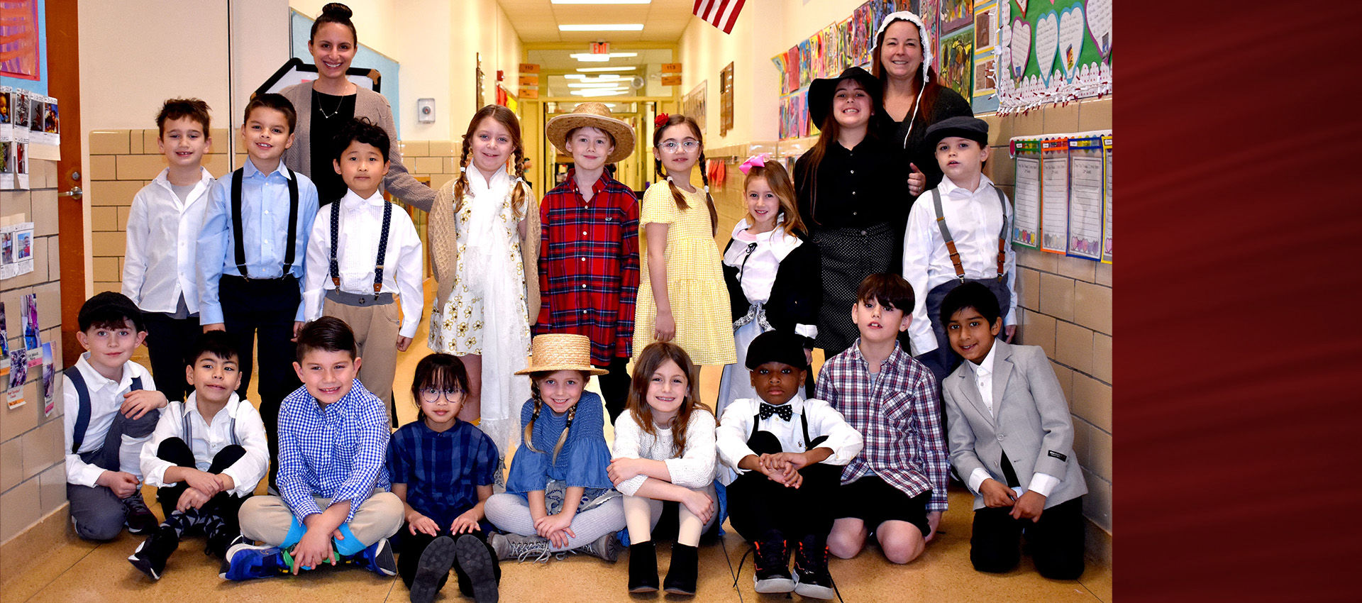 Students Dressed From A Time Long Ago 