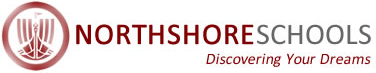 School Logo with North Shore Schools adn Slogan Discover Your Dreams